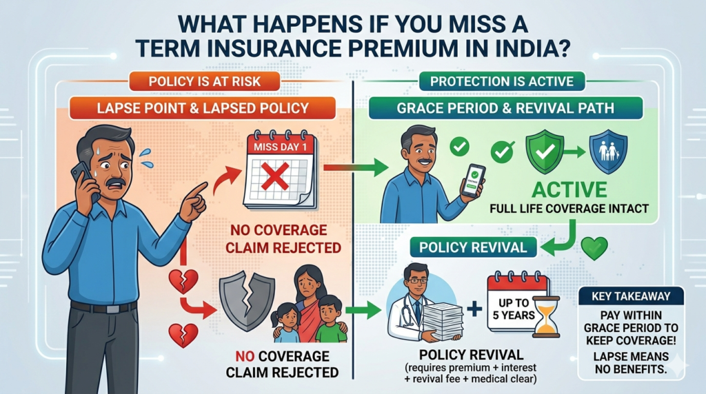 What Happens If You Miss a Term Insurance Premium in India?