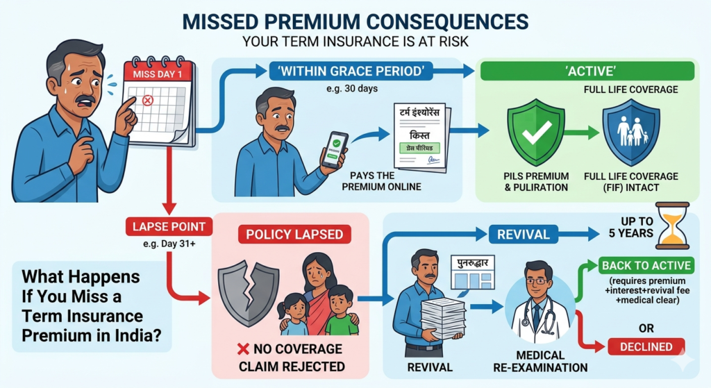 What Happens If You Miss a Term Insurance Premium in India?