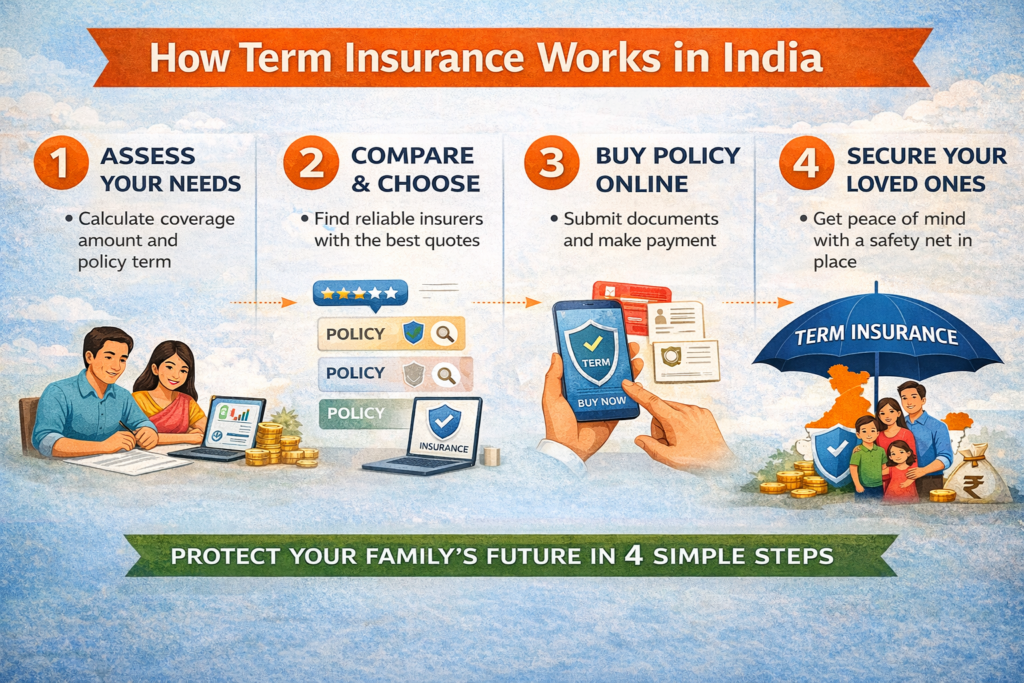 how term insurance works in india