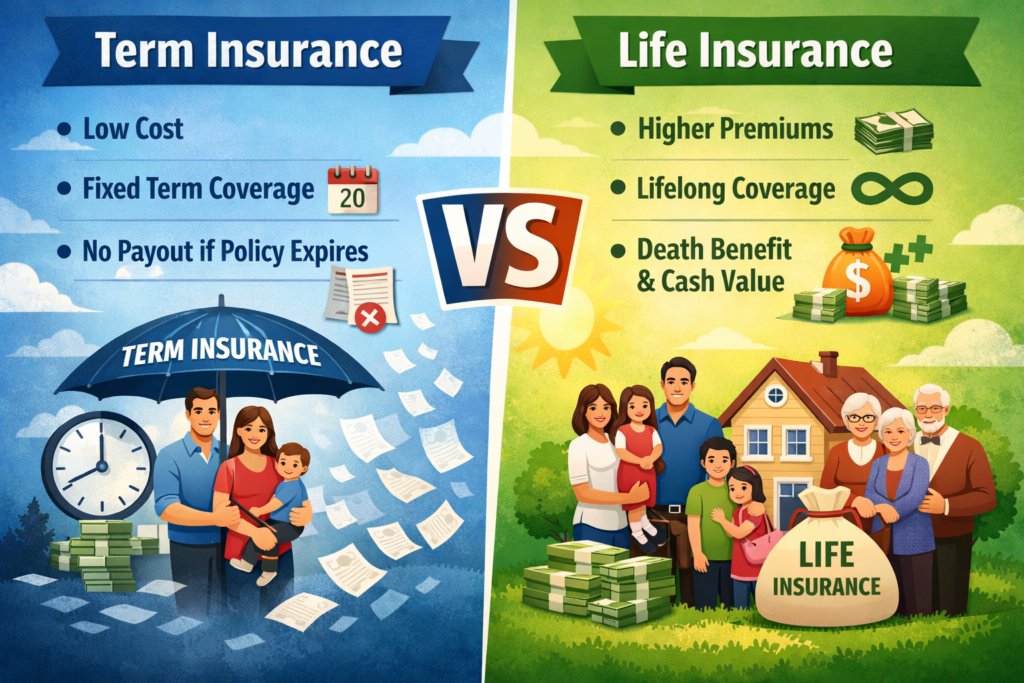 term Insurance vs Life Insurance